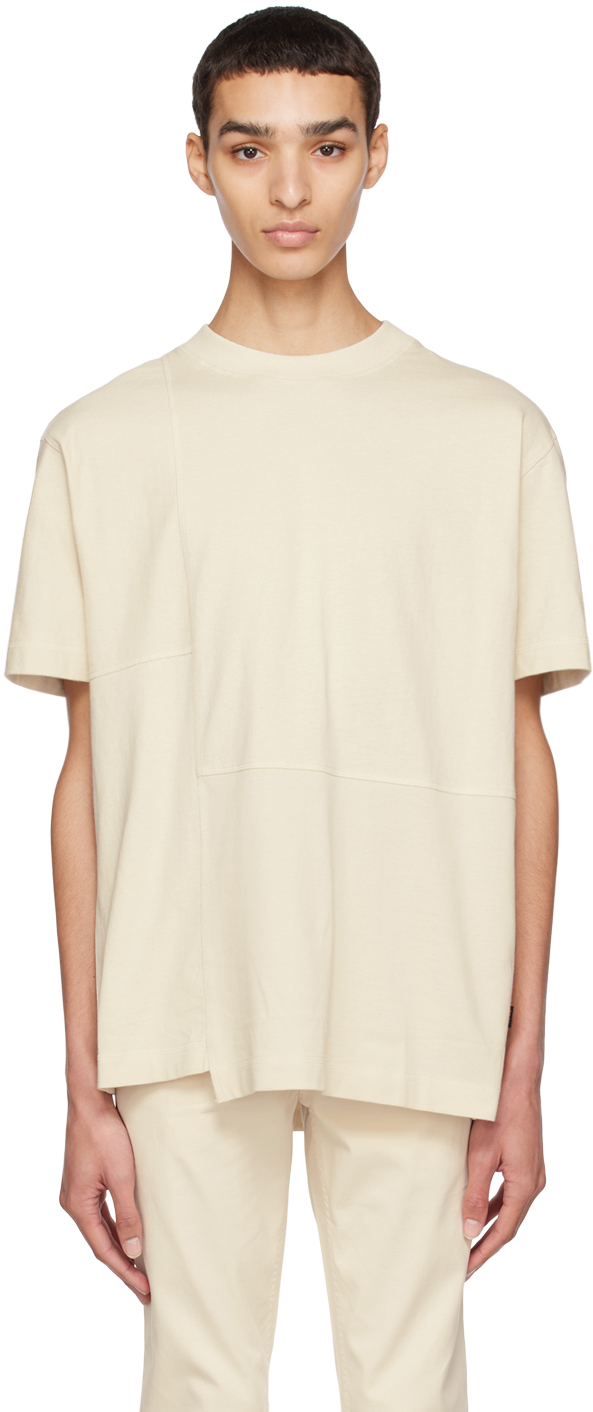 Shop Hugo Boss Off-white Tepatch T-shirt In Open White 131