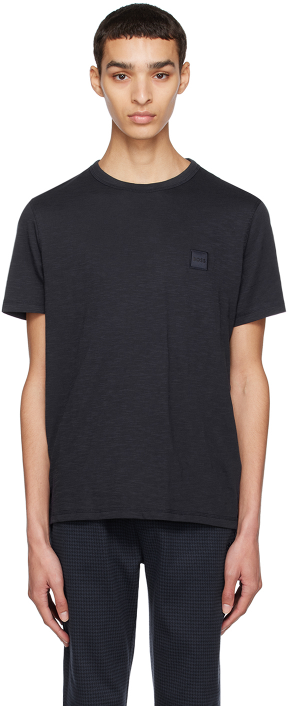 BOSS: Navy Tegood T-Shirt | SSENSE Canada