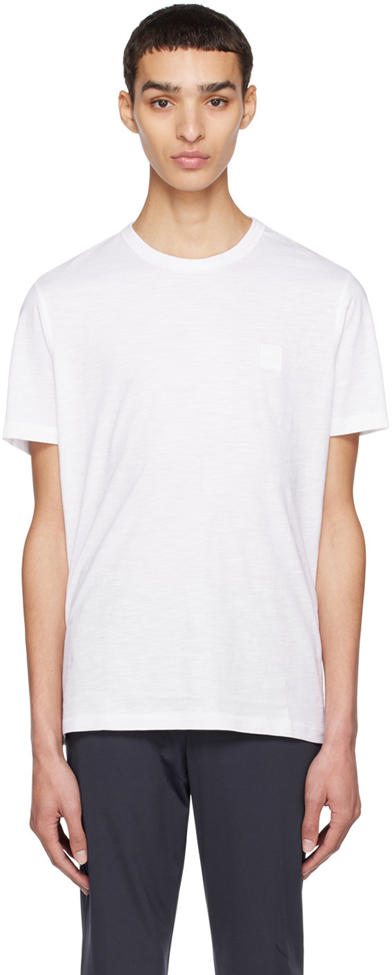 Hugo Boss White Regular-fit T-shirt In White 100