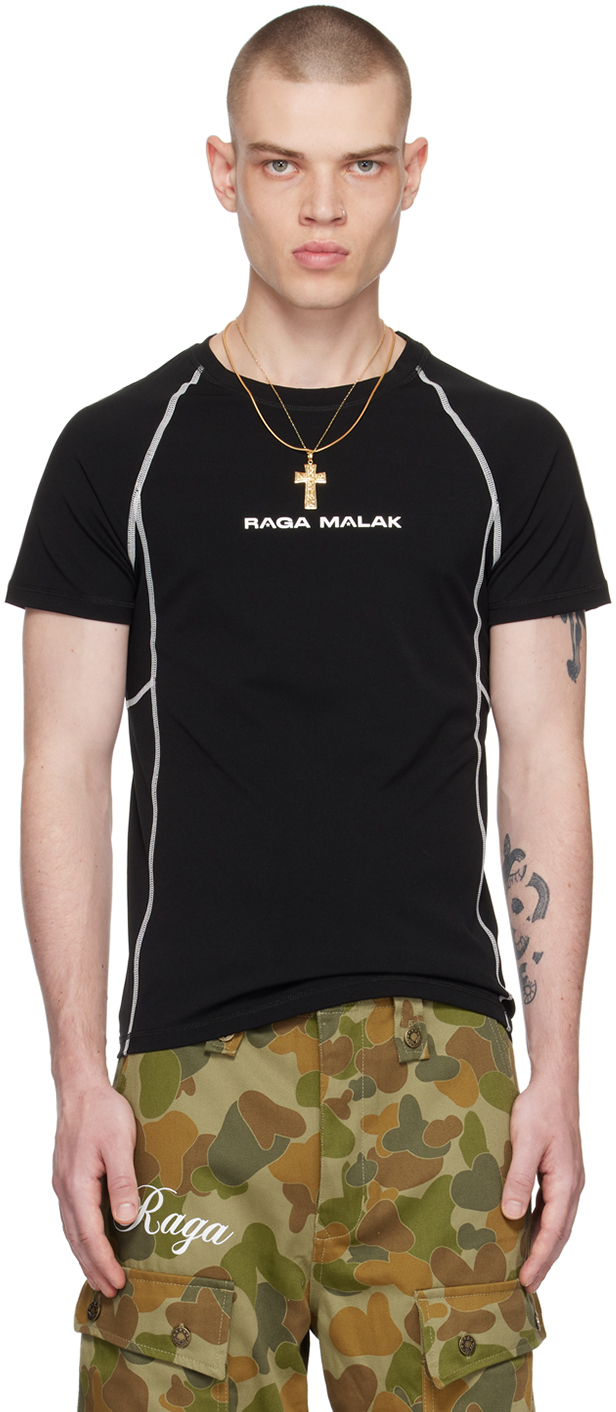 Raga Malak Black Raglan T-shirt