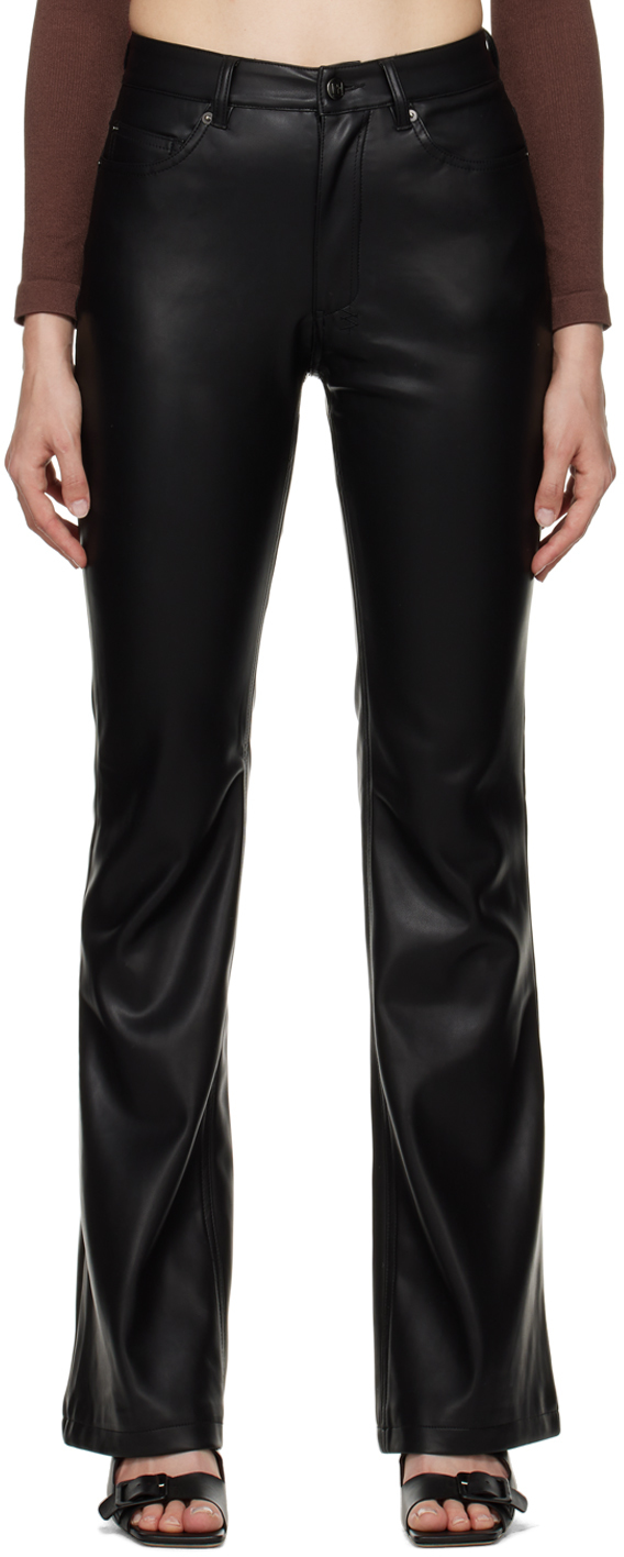 Ksubi Black Soho Faux-leather Trousers
