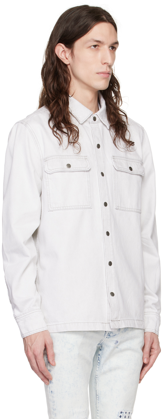 KSUBI GRAY SCORPIO HABITS DENIM SHIRT 