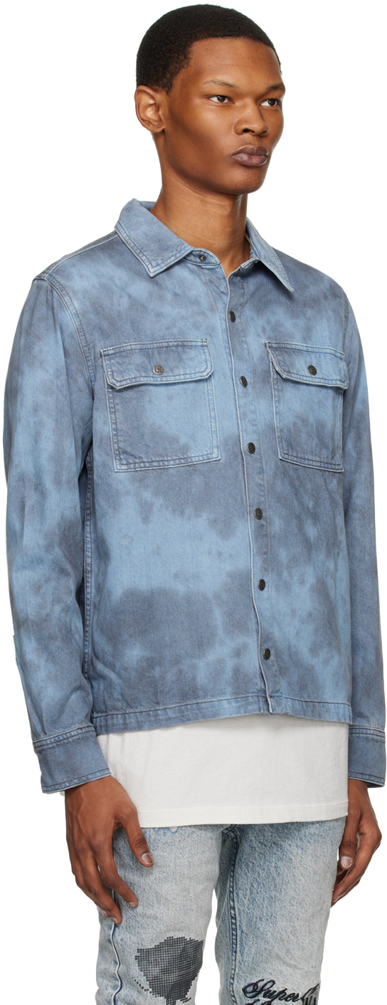 KSUBI BLUE SCORPIO DENIM SHIRT 