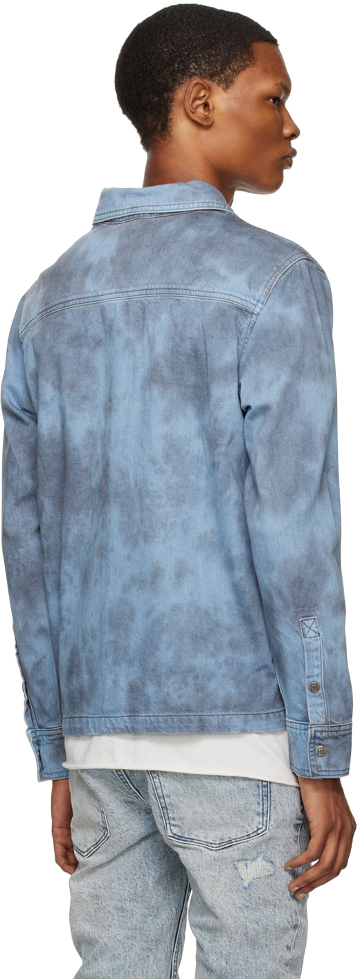 KSUBI BLUE SCORPIO DENIM SHIRT 