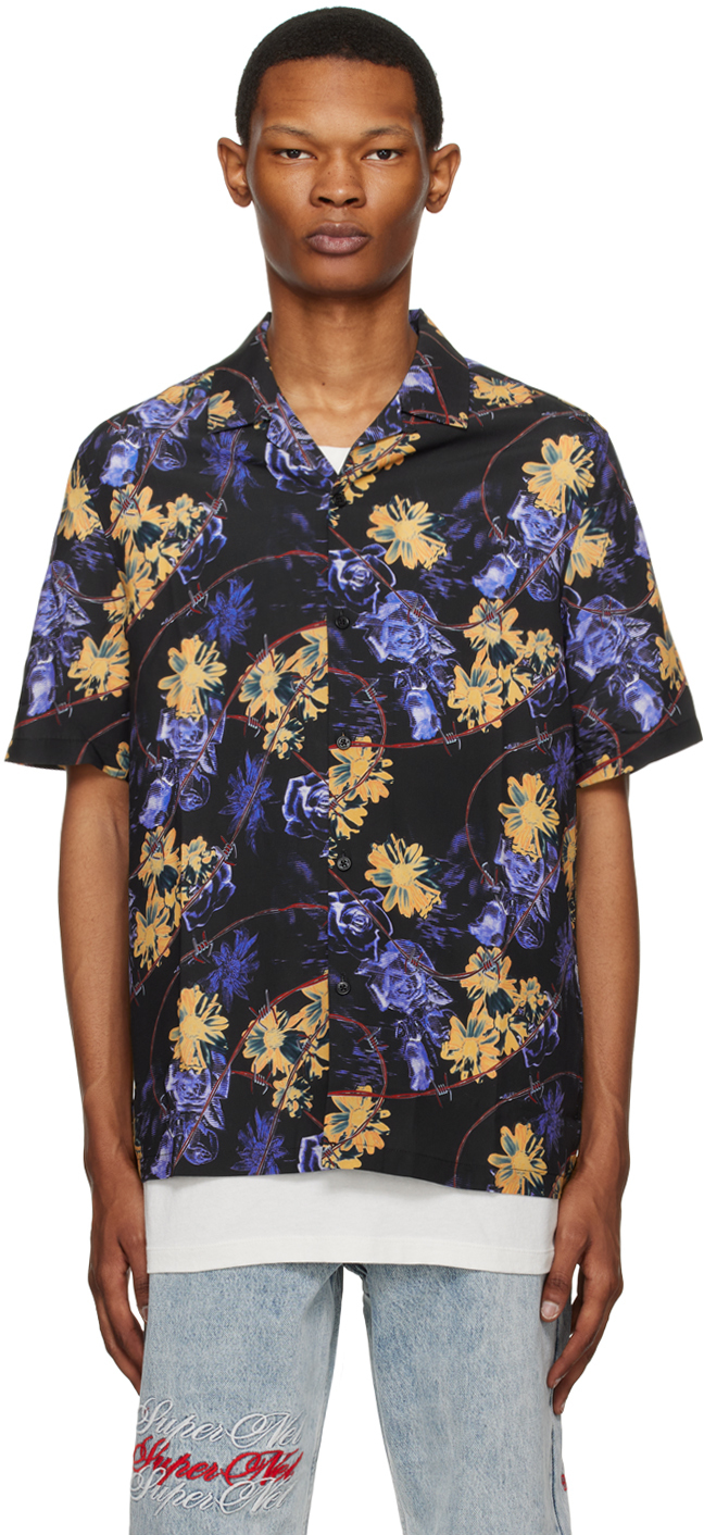 Ksubi: Black Hyperflower Shirt | SSENSE Canada