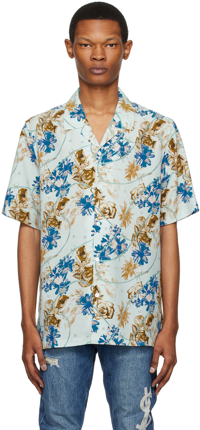Shop Ksubi Blue Floralist Shirt In Assorted