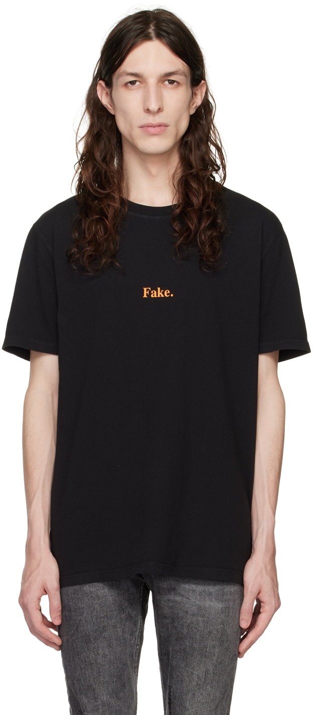 Ksubi: Black 'Fake' T-Shirt | SSENSE