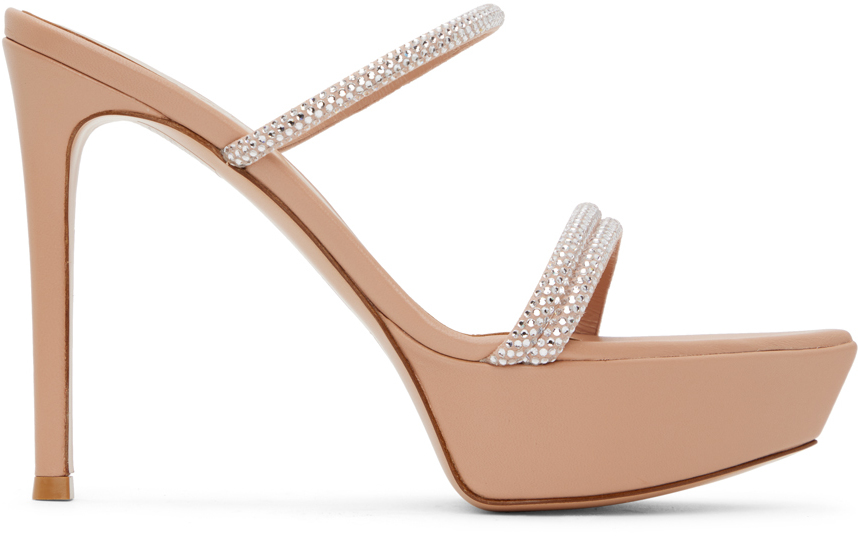 Gianvito Rossi Pink Cannes Platform Heeled Sandals