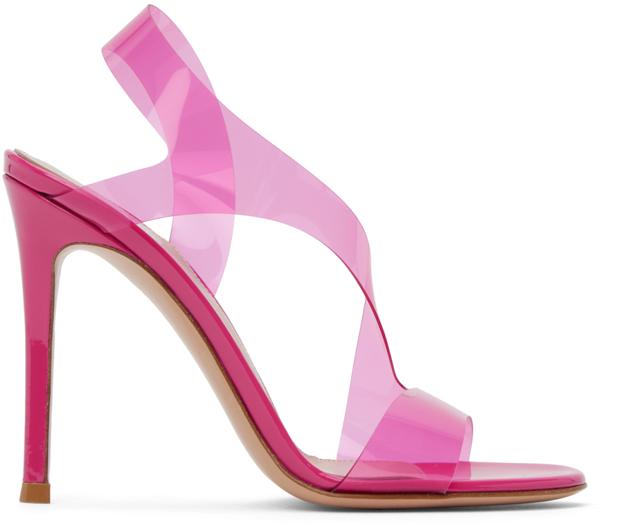 Shop Gianvito Rossi Pink Metropolis Heeled Sandals In Bloom+bloom