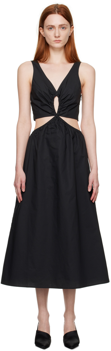 Anine Bing Dione Cutout Dress In Black