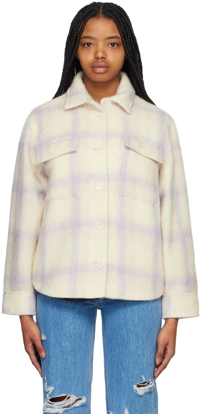 Shop Anine Bing Off-white Phoebe Jacket In Multi