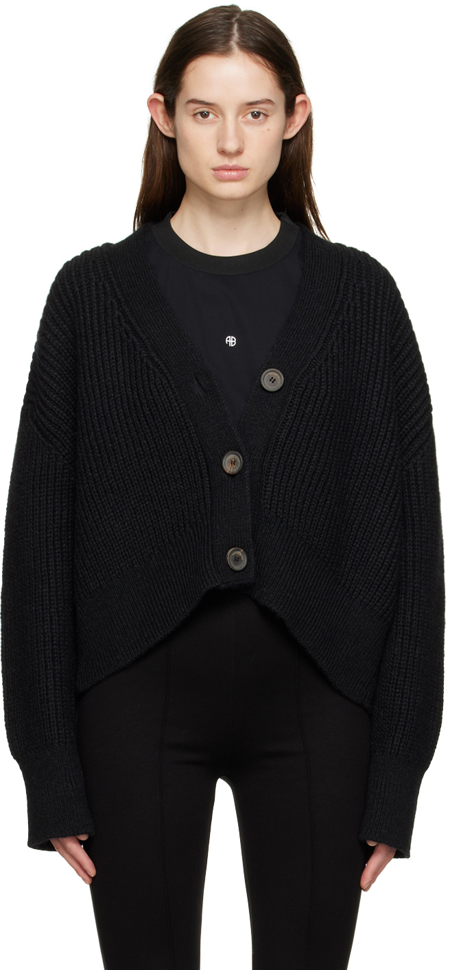 Shop Anine Bing Black Maxwell Cardigan