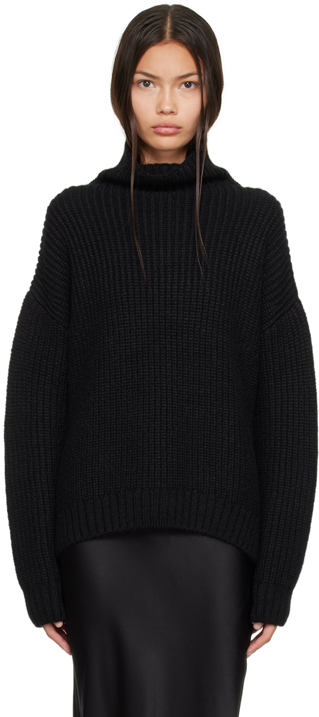 Anine Bing Black Sydney Turtleneck ModeSens