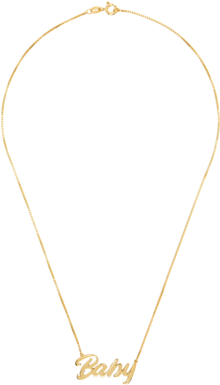 Secret Of Manna Gold Baby Nameplate Necklace