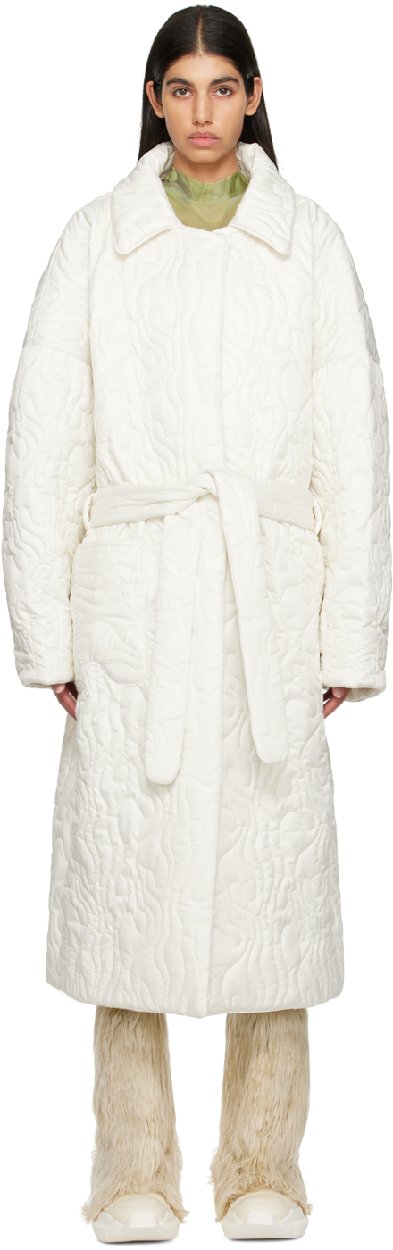 SSENSE Exclusive White Barbara Long Coat