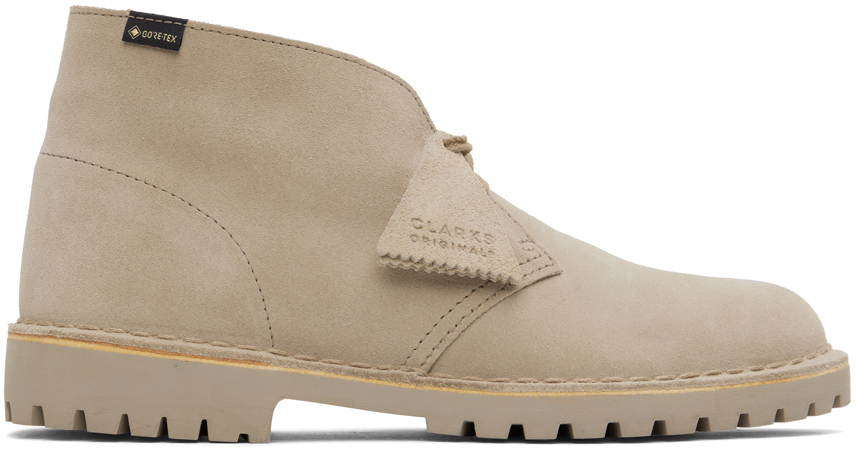 Clarks Originals: Beige Beams Edition Desert Rock Boots | SSENSE