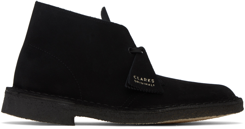 Clarks Originals Black Lace-Up Desert Boots