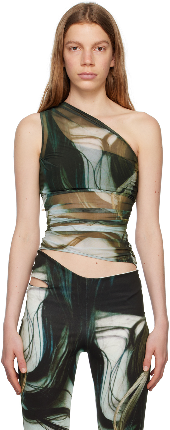 SSENSE Exclusive Black & Green Tank Top