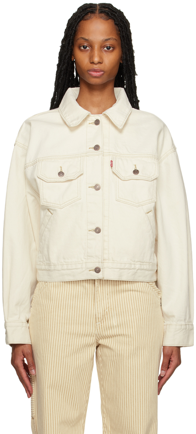 Levi's: Off-White Baby Denim Jacket | SSENSE