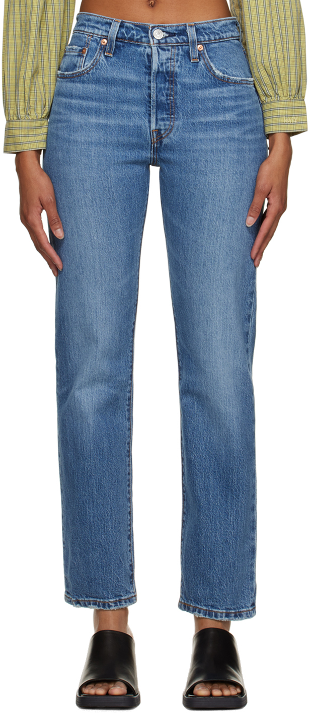 Levi's Blue 501 Original Jeans In Z0635 Medium Indigo