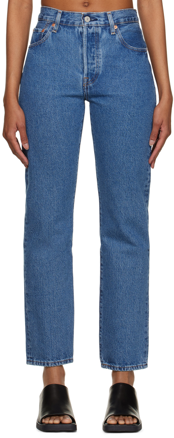 Levi's Blue 501 Original Jeans In Shout Out Stone