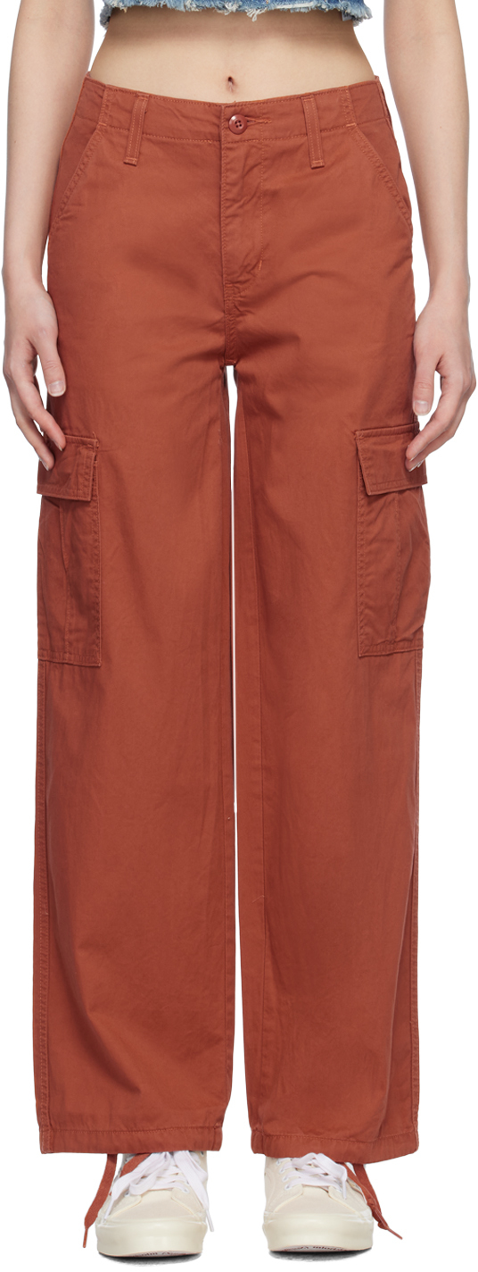 Levi's Orange '94 Baggy Trousers In 181441 Baked Clay