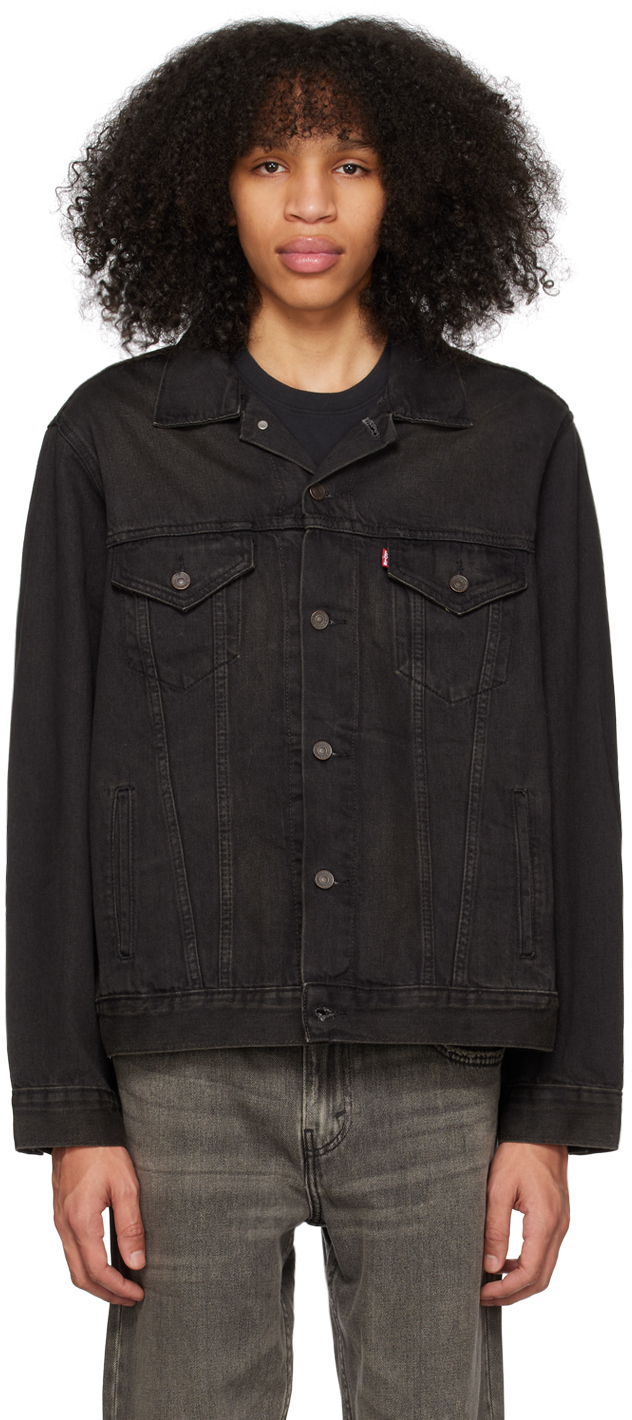 Levi's: Black Buttoned Denim Jacket | SSENSE