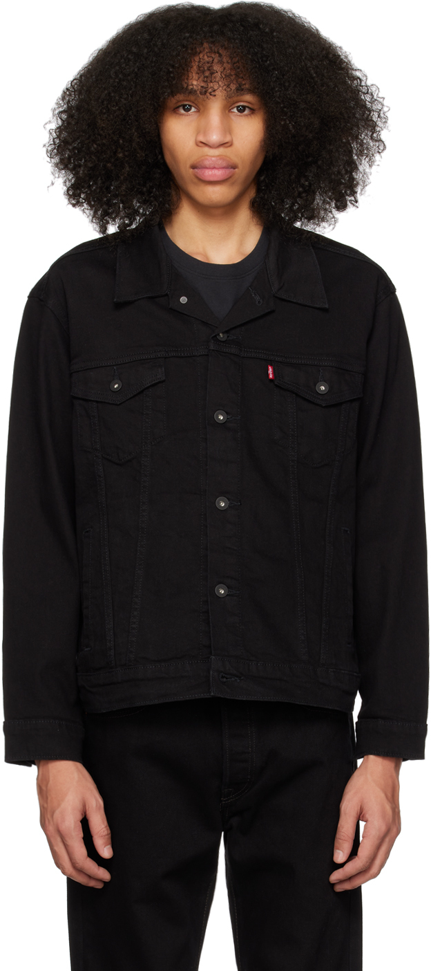 Levi's: Black Faded Denim Jacket | SSENSE
