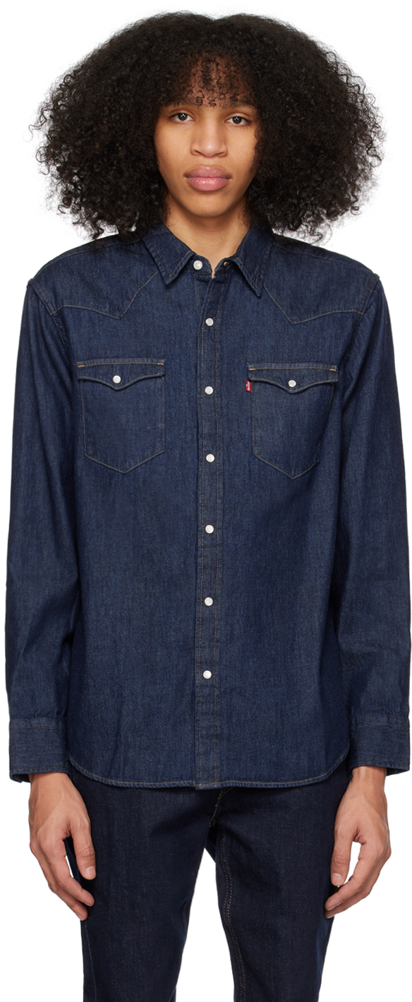 Levi's: Blue Classic Western Shirt | SSENSE