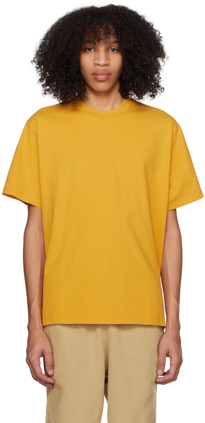 Levi's Yellow Crewneck T-shirt In Golden Orange