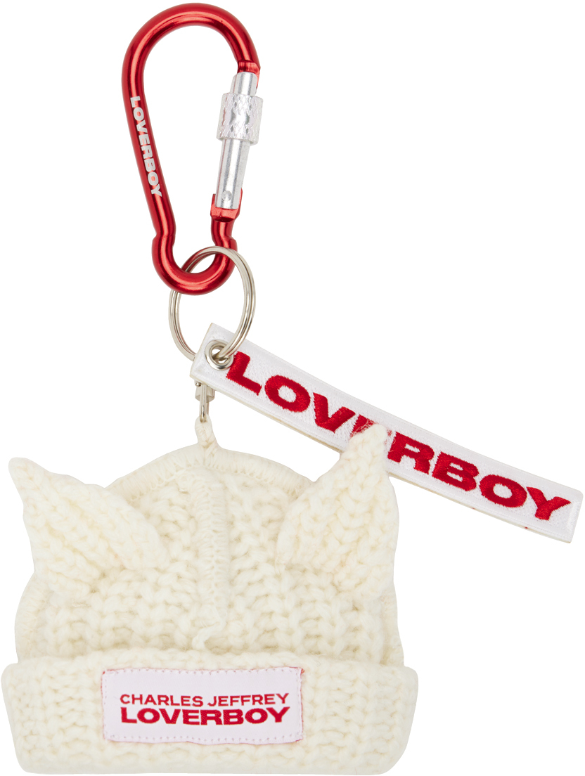 Charles Jeffrey Loverboy Mini Chunky Ears Keyring In White | ModeSens