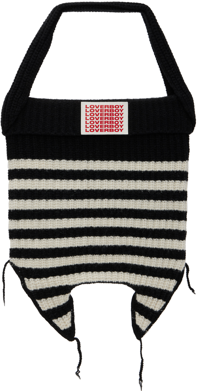 Charles Jeffrey LOVERBOY: SSENSE Exclusive Black & White Knit Mini