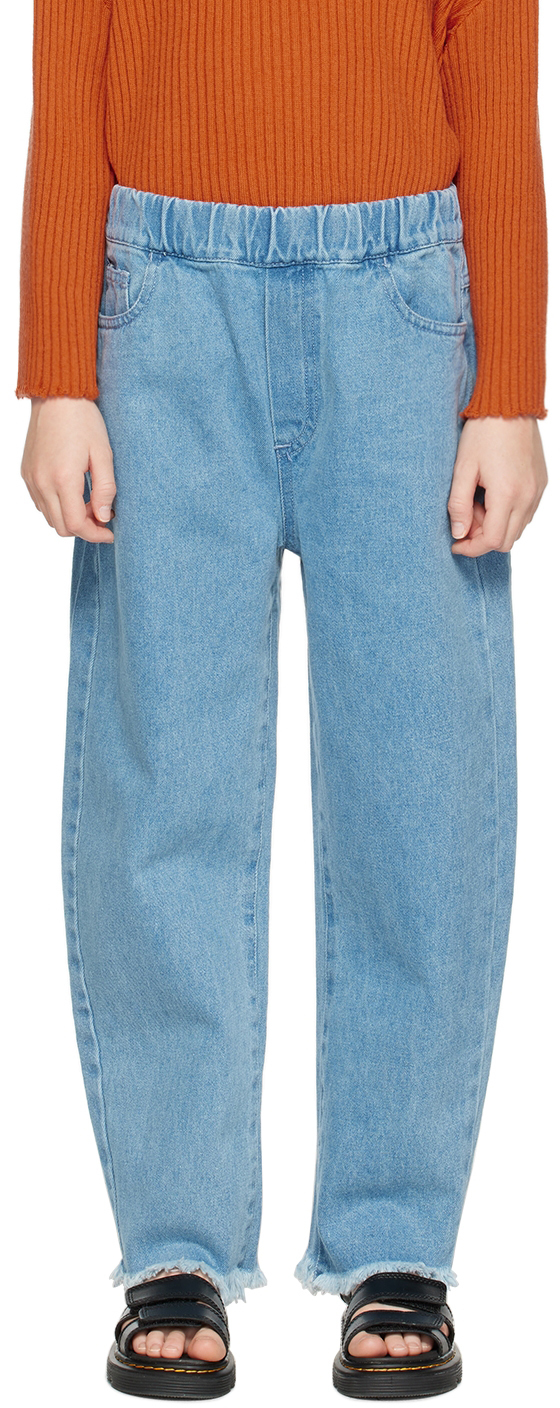 M.a+ Kids Blue Baggy Jeans In Baby Blue