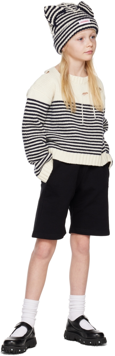 Charles Jeffrey Loverboy Ssense Exclusive Kids Off-white Stripe Sweater In Stripe