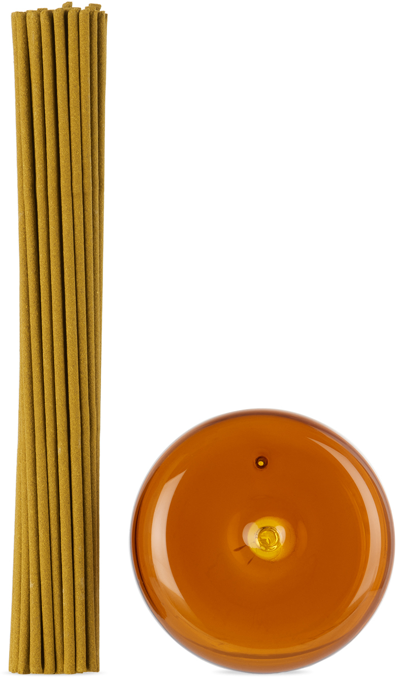 Maison Balzac Yellow 'and Now, Relax' Incense Set In Soleil/amber