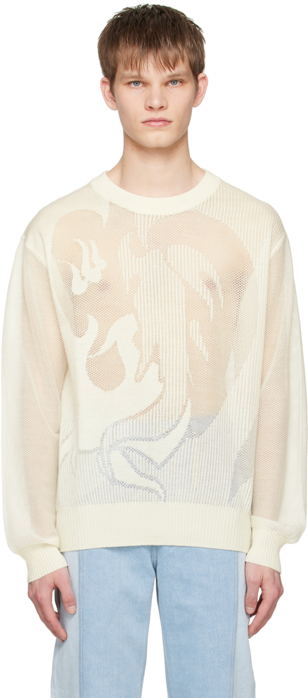 Feng Chen Wang White Phoenix Sweater