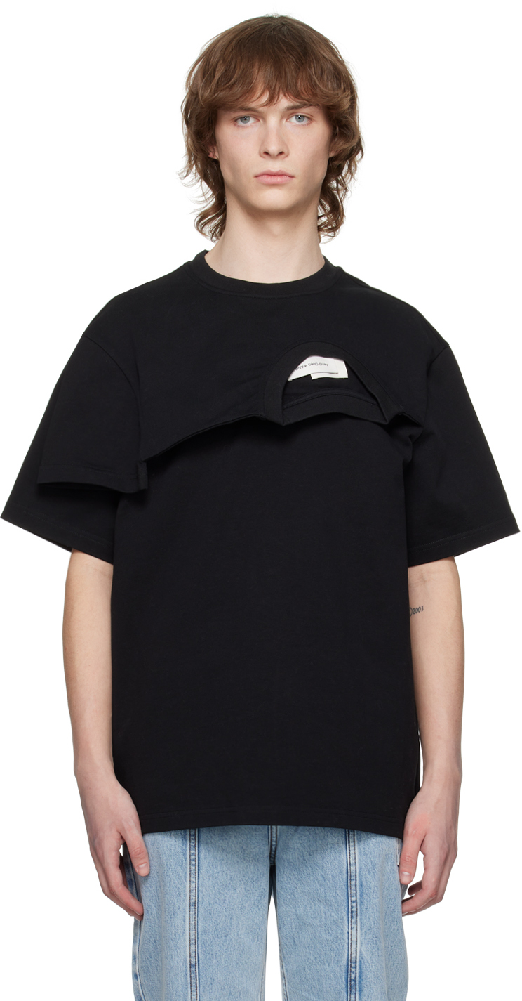 Black Double Collar T-Shirt