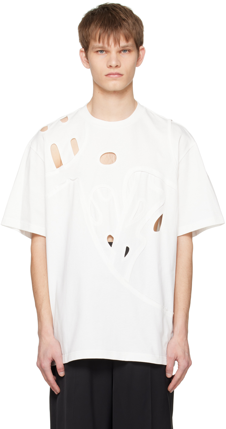 Feng Chen Wang White Cutout T-shirt