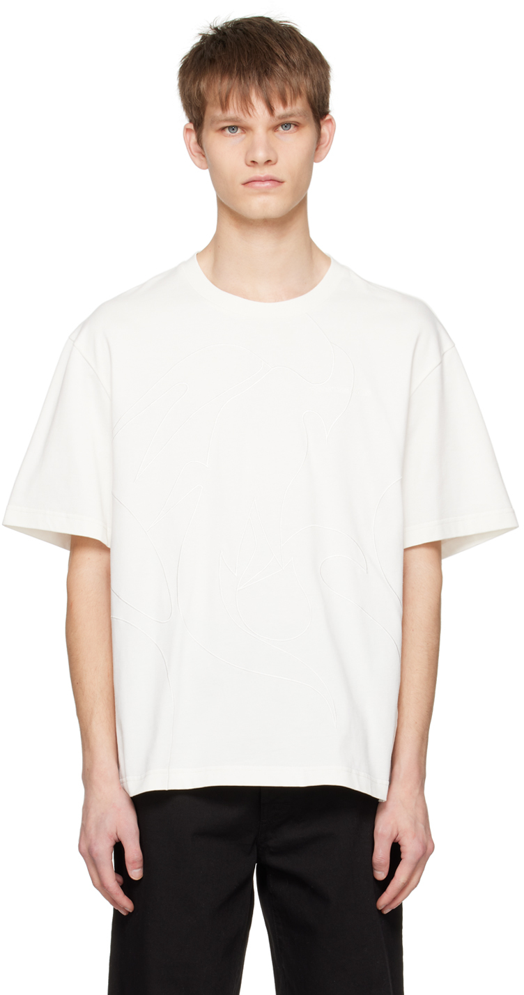 Feng Chen Wang Phoenix Embroidered T-shirt In White