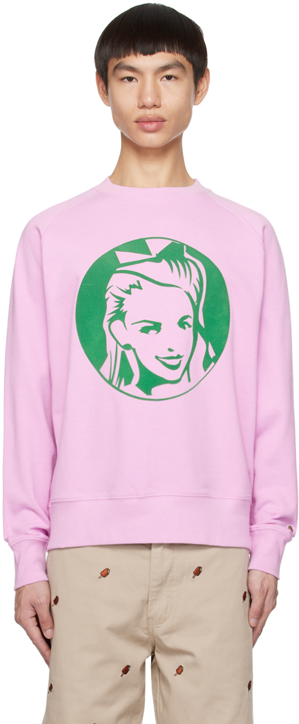Icecream Logo-print Long-sleeve Sweatshirt In Rosa