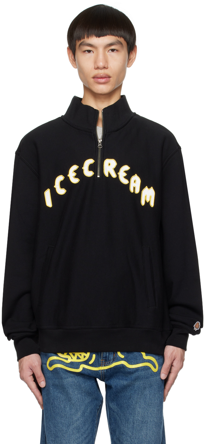 Icecream Black Half-zip Sweatshirt