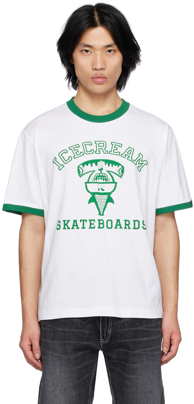 Icecream Logo-print Cotton-jersey T-shirt In White