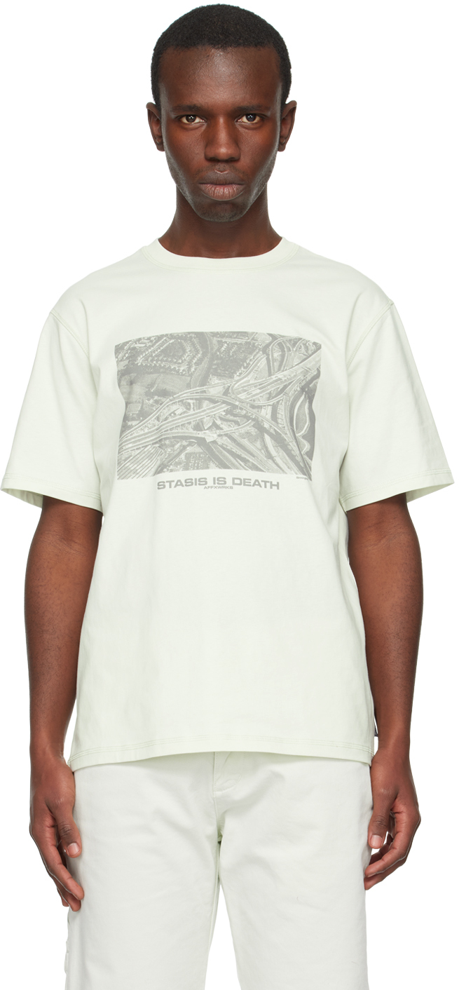 Green Stasis T-Shirt by AFFXWRKS on Sale