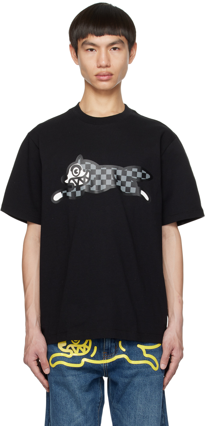 Icecream Mens Black Running Dog Graphic-print Cotton-jersey T