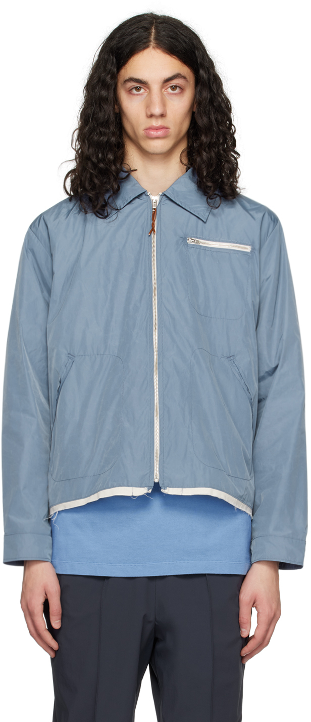 Blue Simple Jacket by Camiel Fortgens on Sale