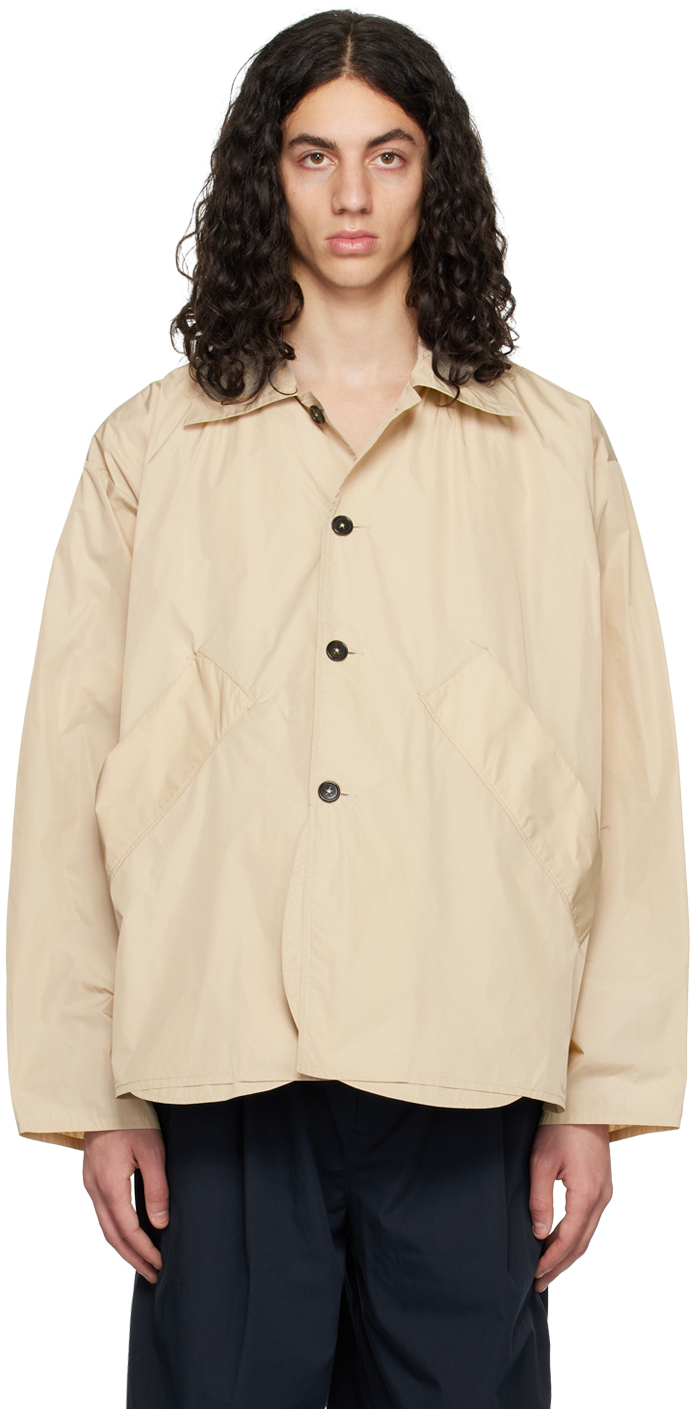 Beige Oversized Jacket by Camiel Fortgens on Sale