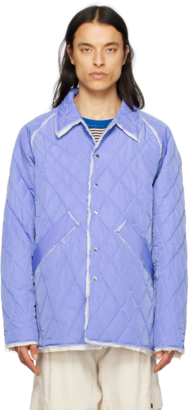 Camiel Fortgens Navy Quilted Jacket | ModeSens