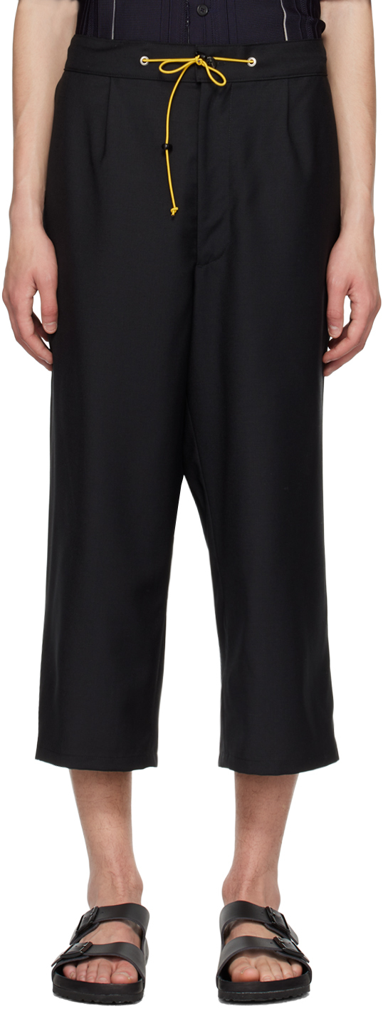 Black Big Trousers by Camiel Fortgens on Sale