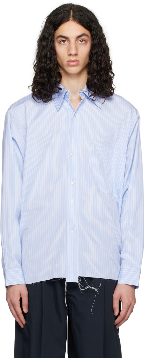 Camiel Fortgens Blue & White Striped Shirt In Blue/white