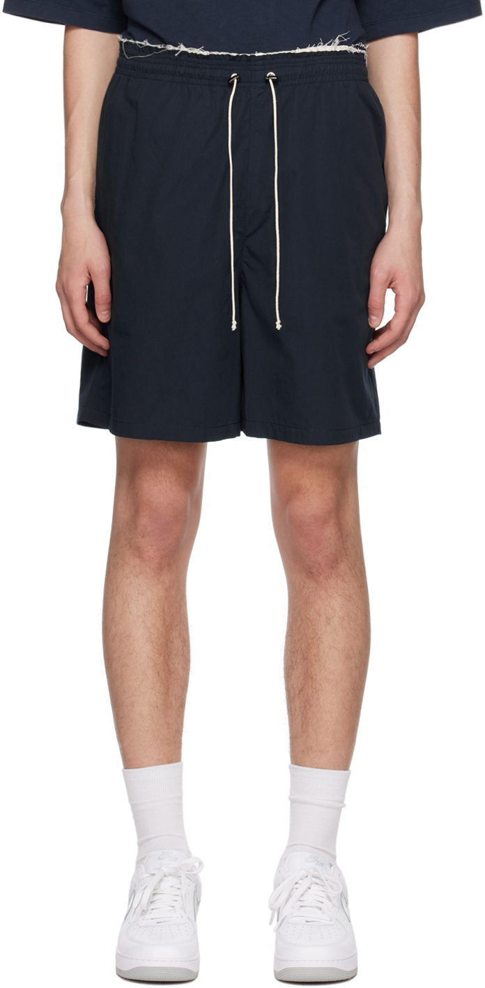 Camiel Fortgens Navy Knee Shorts | ModeSens